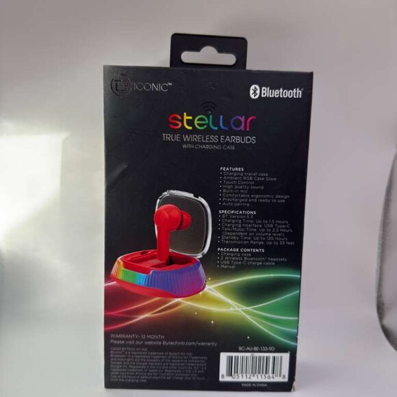 Stellar True Wireless Earbuds Bluetooth 5.3 Headphones with Charging Case & Mic - Picture 2 of 2